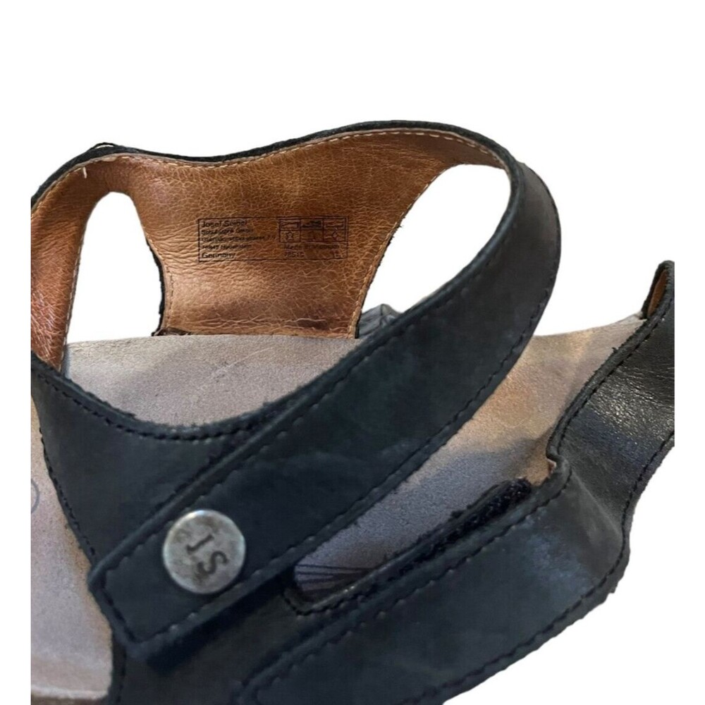 Josef Seibel Tonga 25 Strappy Leather Sandals Size 41/9.5-10 Comfort Cork Sole - Picture 7 of 11